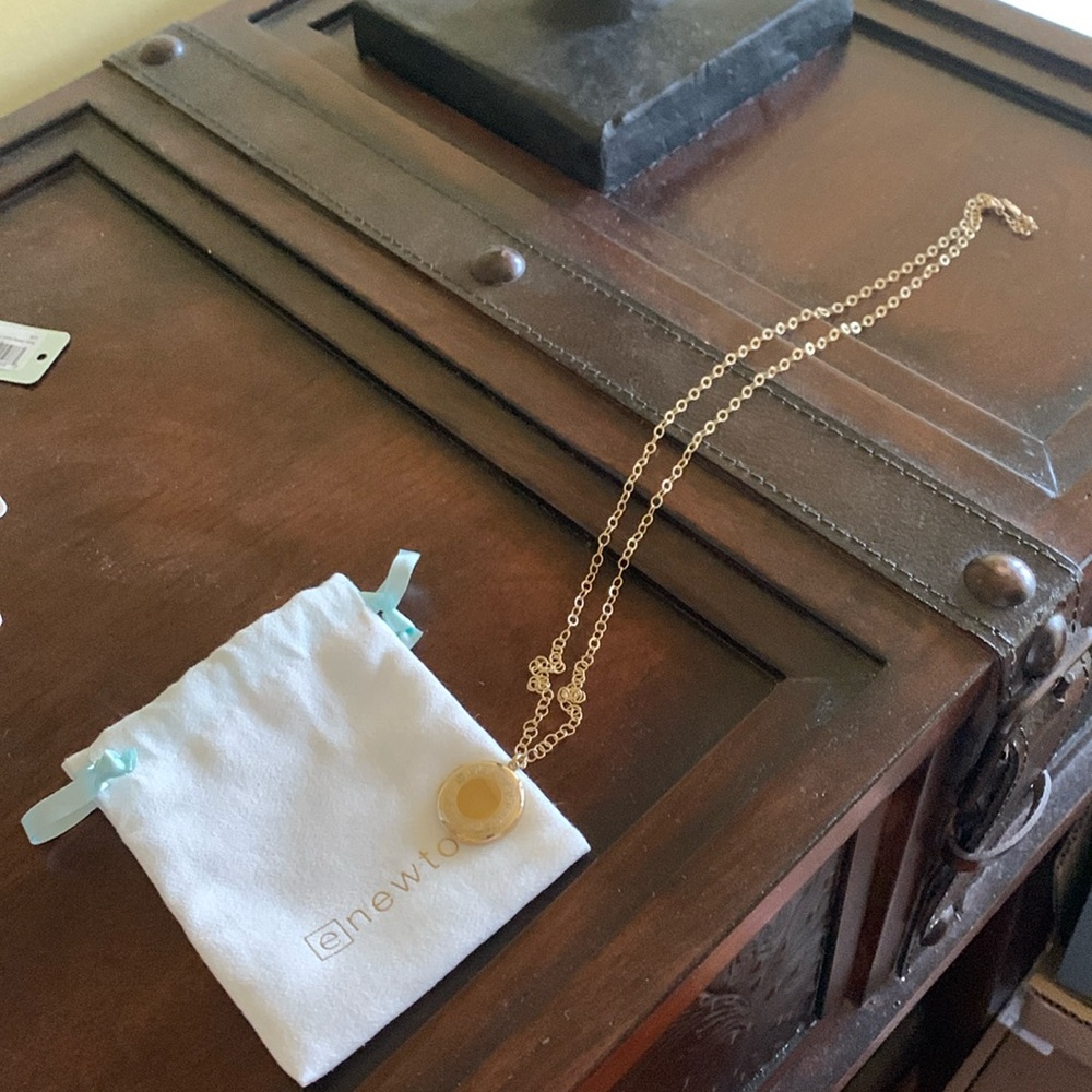 E Newton 14k gold filled locket necklace